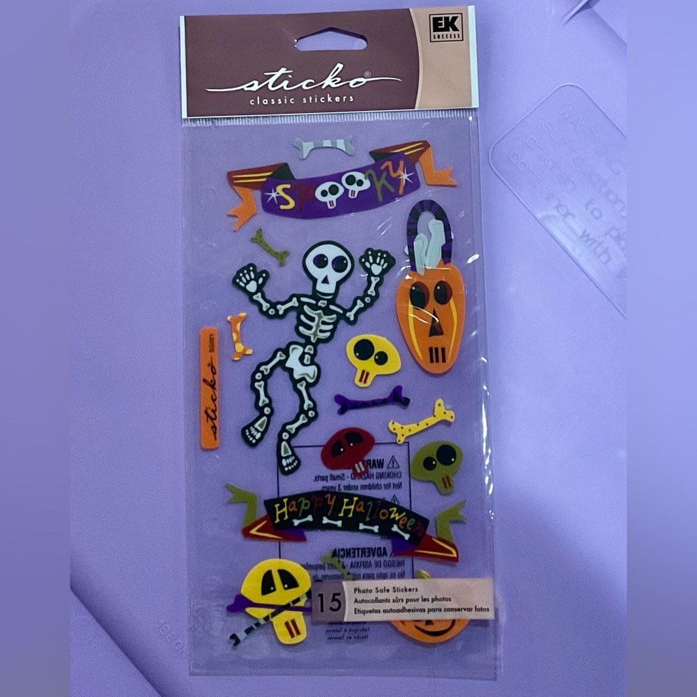 ⭐️2 for $5!  EK Success sticko stickers - Skeletal Celebrations